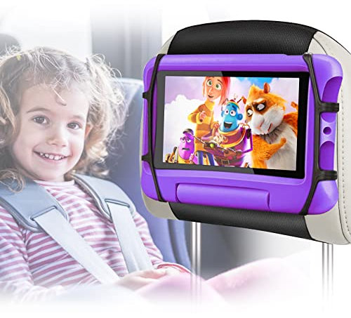 Lpoake Upgraded Car Headrest Mount Holder, Tablet Holder for Car Back Seat, Tablet Mount for Kids Fits All 7-12.9'' Tablets