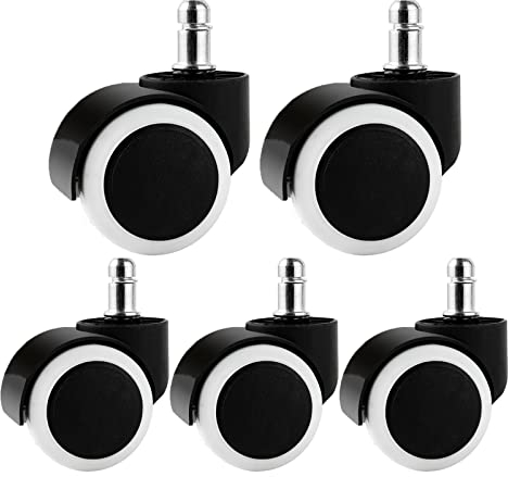 5 st. Möbelhjul, svängbara hjul, vagntransporthjul, tysta tunga svänghjul för att skydda golvet, hjul för stolsben, svänghjul för möbler, bockhjul hjul, 48 mm, cirkel