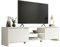 MADESA TV Schrank, Modernes TV Lowboard mit 2 Türen für Wohn- und Schlafzimmer für TV bis 75 Zoll, 180 x 39 x 47 cm, aus Holz - Weiß