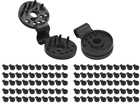 100pz Clip in Plastica per Telo Ombreggiante Clip per Parasole in Plastica Clip Nere per Serra Giardino Esterno Rete Anti Uccelli Accessori in Tessuto per Parasole Agricolo (Nero)