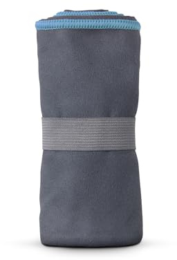 Mikrofaser Handtuch (40x80cm) für Sport, Sauna, Fitness - Reise Handtuch - kompakt, saugfähig, leicht & schnelltrocknend - ÖKO-Tex - mit Spanngummi