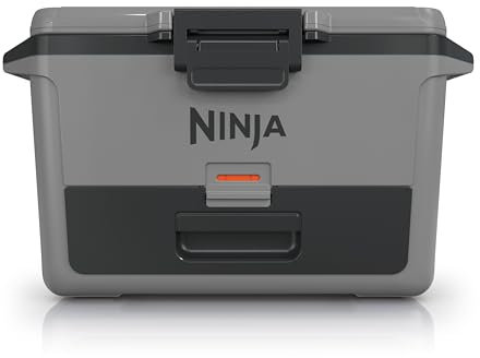 Ninja FB151GY FrostVault 50qt Hard Cooler with Dry Zone, Integrated Fridge-Temp Dry Storage Drawer, Premium Heavy-Duty Insulated Cooler, Keeps Ice for Days, Slate Gray