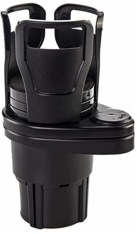 Getränkehalter für Auto, 2 in 1 Doppel Auto Becherhalter, 360° Drehbar Multifunktion Getränkehalterung, Car Cup Holder für Verschiedene Getränkedosen, Kaffeetassen, Flaschen (Schwarz)