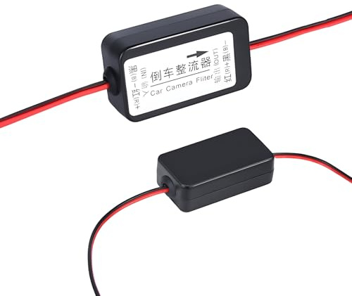 Podofo 12V Volt Filtro Raddrizzatore, 12V DC Filtro Antidisturbo Auto Telecamera per la Retromarcia Filtro Relay Condensatore Filtro Telecamera Retromarcia per Auto Americane e Tedesche di Serie