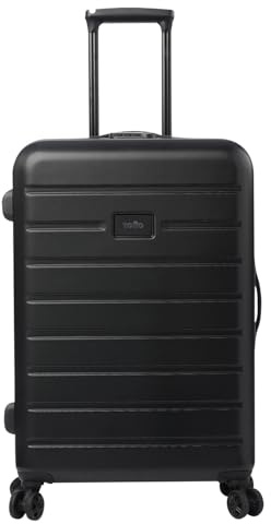 TOTTO - Maleta Rígida Mediana, Modelo Harbor M, 45.8 x 62.2 x 26 cm, Capacidad 74L, Resistente a Impactos, Ruedas 360º, Manija Telescópica, Correas Internas, Candado 3 Dígitos, Color Negro