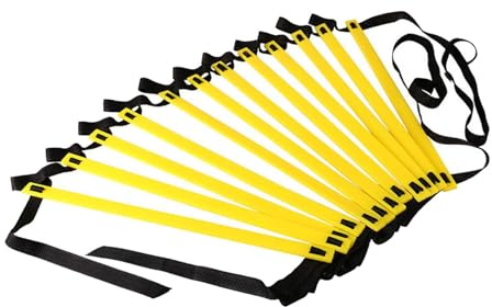 KIXZSAZ Equipo de entrenamiento de velocidad de fútbol con correas de nailon de alta calidad. La escalera mejora la velocidad y la coordinación.
