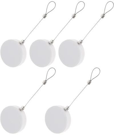 PACKOVE Cavo Antifurto Retrattile Automatico Custodia in Metallo e Abs 5 Pezzi 90cm Filo di Sicurezza Facile da Usare per Esposizioni e Negozi di Cellulari