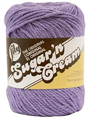 LILY Sugar 'N Cream Yarn - HOT Purple 10200101317,7.9g