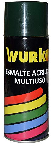 Wurko - Spray Pintura Esmalte Acrílica Verde Real, Bote 400 ml
