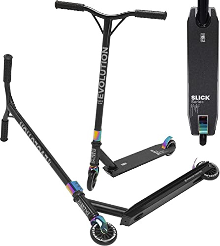 RAVEN Scooter Stunt Freestyle Tricks Sreet 360° Kickscooter per bambini adulti | Ruote PU 100mm | Cuscinetti a sfera Abec-9 (Slick Color, 100mm)