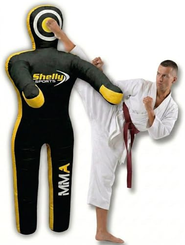 Shelly Mannequin MMA Judo Grappling Sac de Frappe Brésilien BJJ JIU Jitsu Position Debout Mannequin de lutte Arts Martiaux Boxe Karaté Mannequin d'entraînement – Toile – Non rempli