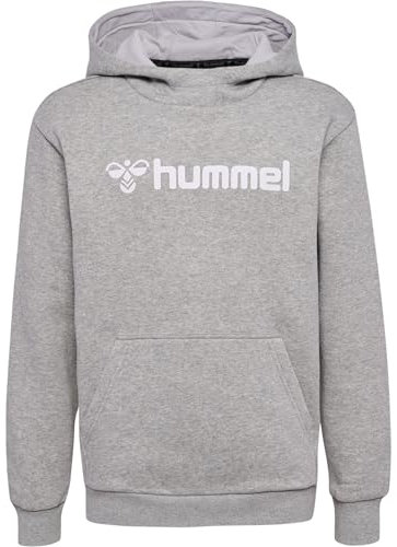 hummel Unisex Kinder Hmlmover Cotton Hoodie Kids Sweatshirt, Grey Melange, 176 EU