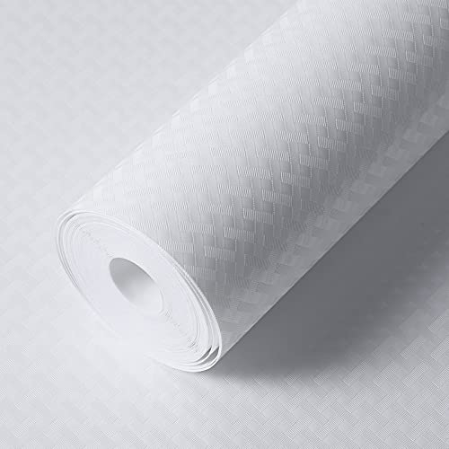 Tapis de tiroir Non adhésif Revêtement de tiroir Durable Antidérapant Imperméable Découpable Sets de Table pour étagères armoires tiroirs réfrigérateur Maison Pure Blanc 30x150cm