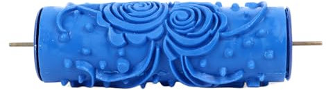 Rodillo De Pintura con Patrón, Rodillo De Textura De Arte Decorativo Reutilizable De Goma De 5 Pulgadas, Rodillos con Dibujos De Pared, Plantilla, Decoración De Pared (Flower Shape)