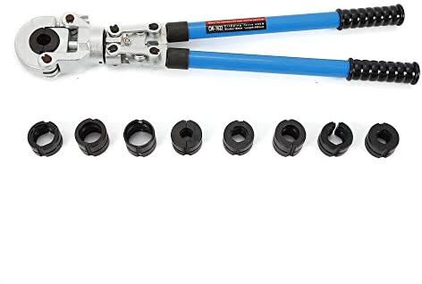 Pince à sertir - Profil en V - Profil TH pour tube en cuivre composite - Pince à sertir - Pour tuyaux en cuivre - Pince à sertir - Avec tête rotative à 360° - Pour raccords de tuyaux
