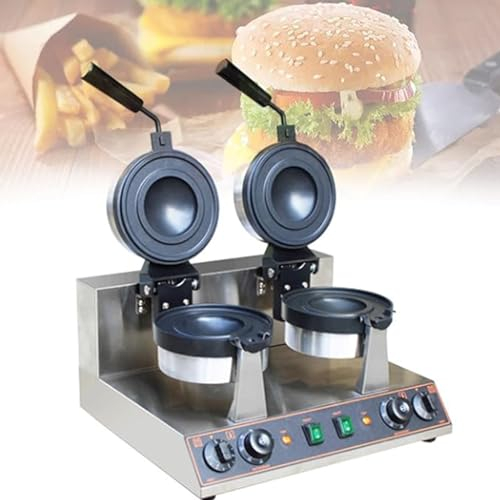 LSBHPPD Macchina per Waffle Commerciale per Hamburger, Macchina per Hamburger Elettrica per Pressa Controllo della Temperatura 50-300 ℃ Macchina per Waffle per Waffle All'uovo