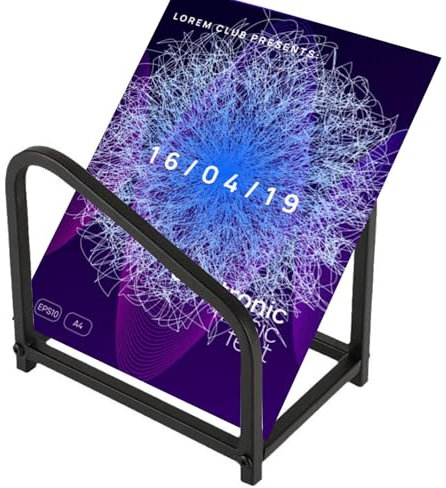 zwxqe Schallplatten-Organizer, Zeitungshalter, Aktenordner und Schallplatten-Aufbewahrung, stilvoller Schreibtisch-Organizer, 30 LPS-Ständer, hält Ihre Bücher und Ordner ordentlich organisiert