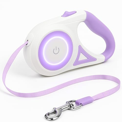 Correa Retráctil para Perro con Linterna LED – Try & GETFUN – Extensible 5 m, hasta 50 kg, Seguridad Nocturna, Correa Perro Grande, Mediano y Pequeño