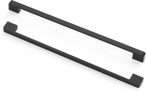 MARGUERASW 10 maniglie per porte nere in lega di zinco maniglie T Bar bastone cucina armadio interasse fori 320 mm