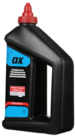 OX Red Chalk Line Powder 2.5lb - Permanent Marking Chalk Refill