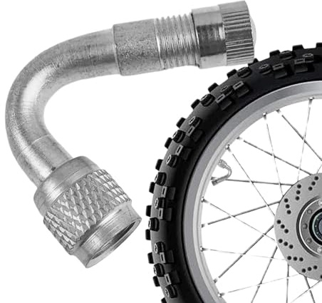 Generisch Rallonge de valve de voiture - Adaptateur de valve - Valve coudée à 90 ° - Rallonge de valve de voiture - Extension de valve d'angle - Valve de pneu en cuivre - Pour voiture, moto, scooter,