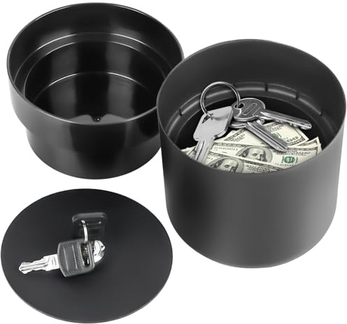 Coffre-fort caché en forme de pot de fleurs, coffre-fort verrouillable à camoufler - Cachette pour l'argent avec compartiment secret - Cachette secrète pour objets de valeur à la maison (plantes non