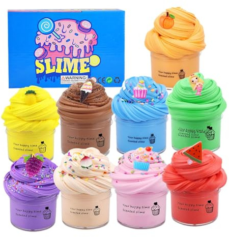 Juguete de plastilina de barro | 9 piezas de fragancia de fruta no pegajosa | Fidget Juguetes Barro Juego de barro, para adultos, niños, niñas, niños, estudiantes, preescolares, aulas, viajes