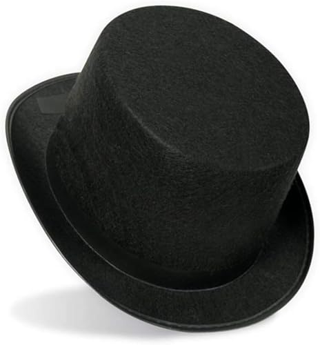 KarnevalsTeufel.de Zylinder Filz Gr. 58 cm/Gr. 60 cm sortiert Filz Mottoparty Partyhut Karneval schwarz Zylinder-Hut Kopfbedeckung originel Zauberer Gentleman (58)