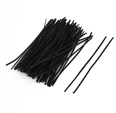 sourcing map Candy Staubbeutel Verpackung Twist Kabelbinder 1,8 mm Breite 100 PCS Schwarz de