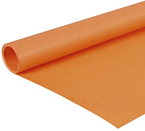 Clairefontaine 195758C Rolle (färbiges Kraftpapier, 10 x 0,7 m, 65 g, PEFC, ideal für Ihre Bastelprojekte) 1 Stück orange