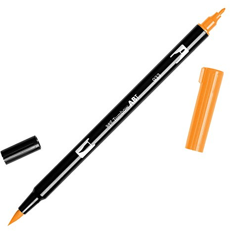 Tombow ABT-933 Fasermaler Dual Brush Pen mit zwei Spitzen, orange