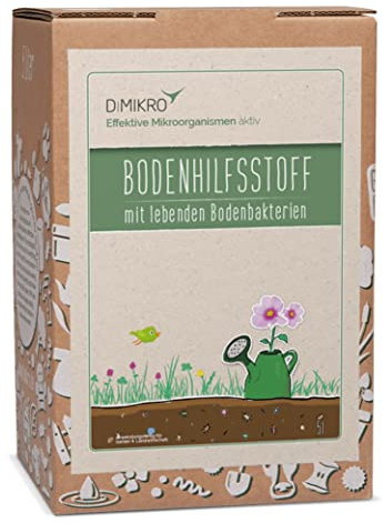 Effektive Mikroorganismen aktiv 5 Liter - EM aktiv - DIMIKRO® Bodenhilfsstoff - anwendungsfertig für Garten & Landwirtschaft, als Bodenaktivator, Kompostbeschleuniger, Pflanzenschutz - 100% vegan