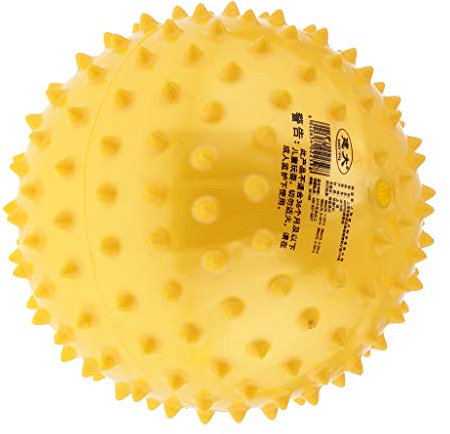 Sharplace 15 cm Balle Sensorielle Jeux de Ballon de Plage Gonflable Natation Piscine Spiky pour Yoga Massage - Jaune