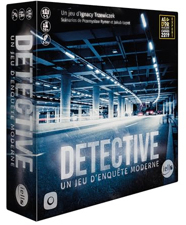 IELLO Detective – Version Française – Jeu de Société Coopératif d’Enquête Moderne – 5 Affaires Criminelles, Déduction, Base de Données et Recherche | 1 à 5 Joueurs | 2 à 3 Heures | Dès 16 Ans