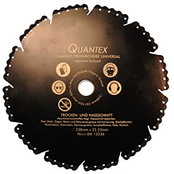Universal Diamanttrennscheibe 230 mm. Diese DiaScheibe ist ein Allrounder und Allesschneider.