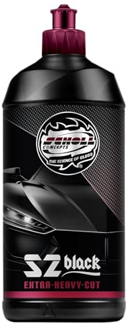 Scholl Concepts – Kraftvolle Polierpaste - S2 BLACK Extra-Heavy-Cut 500g für Fahrzeugaufbereiter - Schleifpolitur zum Entfernen tiefer Kratzer – Hochleistungs Auto Politur - Made in Germany