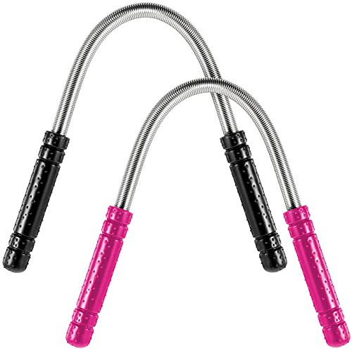 2 Pièces Épilateur de Visage à Ressort Outil de Filetage d'Épilateur de Visage de Sourcil Enlever les Poils de la Lèvre Supérieure, du Menton, des Joues et du Cou (Noir, Rose Rouge)