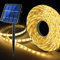 Homeleo Verbesserte 6M 180 LED Solar LED Strip, Wasserdicht Led streifen f¨¹r au?en, 8 Modi Automatisch EIN/AUS Solarlampen f¨¹r Garten Terrasse Balkon Deko Halloween Weihnachten Dekoration(Warmwei?)