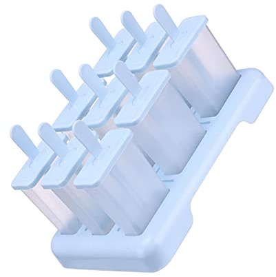 FacynMoules à sucettes glacées,Moules à Glace réutilisables 9 pièces | Moules à Glace Faits Maison pour Enfants et Adultes, Glaces à l'eau et crème glacée, va au Lave-Vaisselle