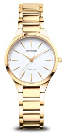 BERING Damen Uhr Quarz Movement - Titanium Collection mit Titan und Saphirglas 15630-734 - Wasserdicht: 10 ATM