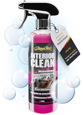 ShinyChiefs Interior CLEAN - Kraftvoller Universal Innenraumreiniger Auto mit frischem Duft - Reinigt Leder, Kunstleder, Kunststoff, Gummi, Vinyl, Stoff, Lack & Polster, 1x 500ml
