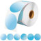 WLHGH 2 Runde Thermische Etiketten, Selbstklebende Kreis Aufkleber Drucker Etikett, 6 Farbverläufe Thermo-Etikett für Barcode, Logo Design, Adresse, QR Code, Adresse, Inventar, 600 Etiketten/Rolle