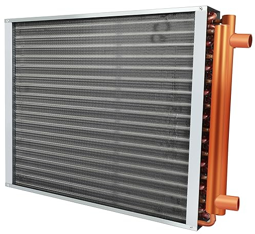 18x20 Wärmetauscher Wasser zu Luft mit Kupfer Ports Hohe Wärme Energie für Heißluft Holzofen Plenum Und Hydronische Heizung (18 X20)