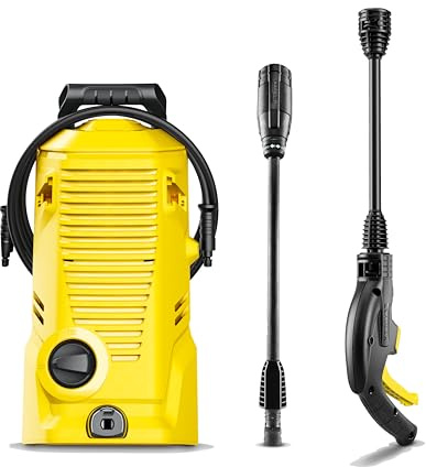 Kärcher Pressure Washer K 1, Max 1.45 GPM, 1700 PSI, Trigger Spray Gun & Vario Power Spray Wand - for Cars, Bikes, Deck, Driveways, Siding, Patios