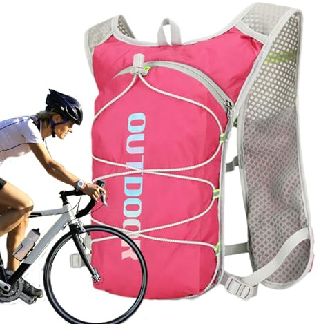 Borsa per bere da corsa - gilet da bere leggero da correre | d'acqua da 2 litri, cinghie regolabili, tessuto di rete traspirante, oscurità intelligente ideale per la corsa e l'allenamento al