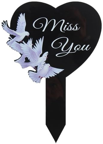 Commémorative | s Funéraires en Métal Résistantes pour Cimetières | s Noires Imperméables Stèles De Souvenir Décorations De Cimetière pour Défunts, Papa Et Maman