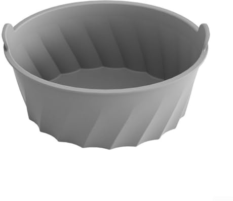 Eawfgtuw Wiederverwendbarer Schongarer-Silikoneinsatz, für ovale Schongarer, hochtemperaturbeständig, spülmaschinenfest, antihaftbeschichtetes Topfzubehör (grau)