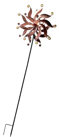 Estaca de jardín antigua para molino de viento, escultura de hierro para manualidades, molino de viento para decoración de patios traseros