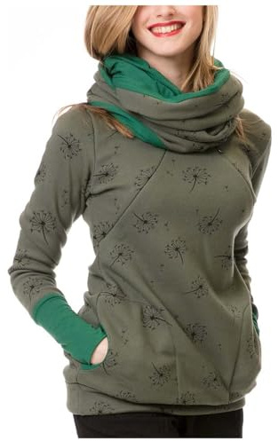 Generisch Sudadera de lactancia para mujer, algodón de invierno, manga larga, monocolor, dos capas, sudadera con capucha, con bolsillos, para embarazo, lactancia básica con bufanda