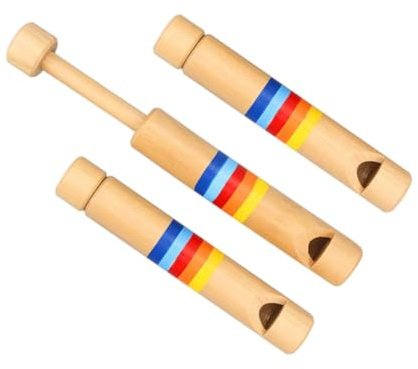 ibasenice 3pezzi Flauto in Legno Giocattolo Per Ragazzo Ragazza Ragazza Strumento Musicale Educativo Portatile Che Tira Flauto Per Apprendimento Tecnica Di Soffiaggio